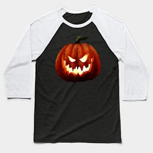 Scary Pumpkin Watercolor Baseball T-Shirt